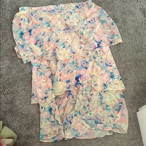 ELOQUII Colorful Chiffon skirt
